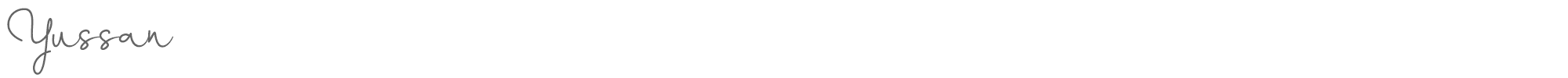 Sample characters Yussan Font